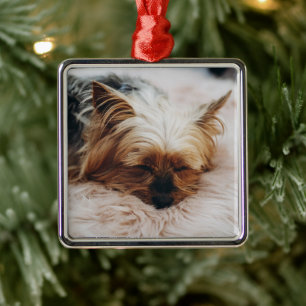 Cutest Baby Animals Yorkshire Terrier Metal Ornament