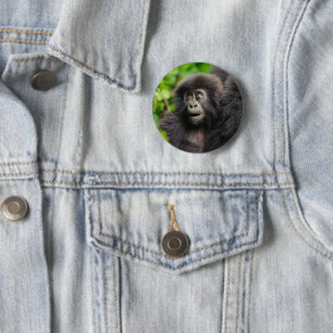Cutest Baby Animals   Young Mountain Gorilla 6 Cm Round Badge