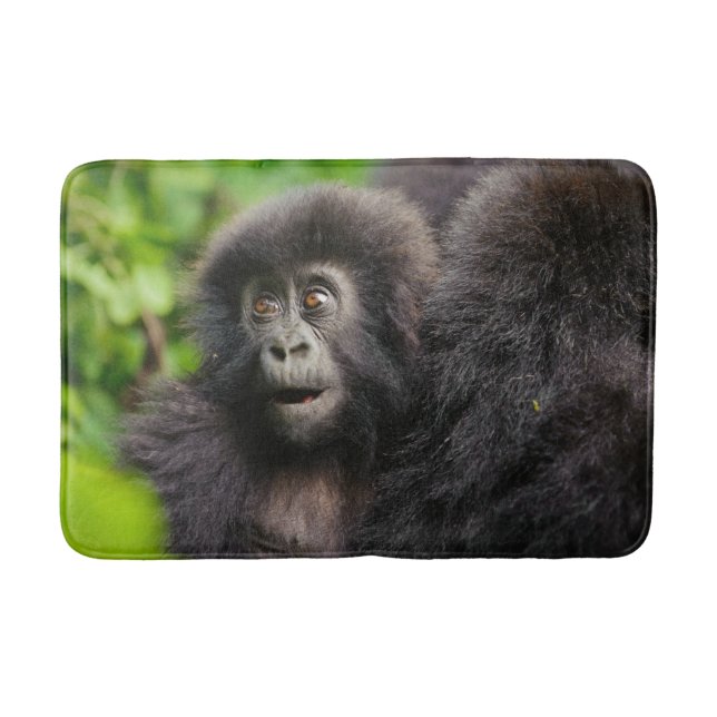 Cutest Baby Animals | Young Mountain Gorilla Bath Mat (Front)