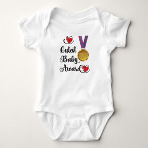 Cutest Baby Award with birth year Bodysuit
