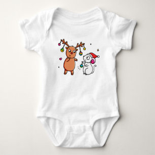 CUTEST BEST FRIENDS SHARING IS CARING BABY BODYSUIT