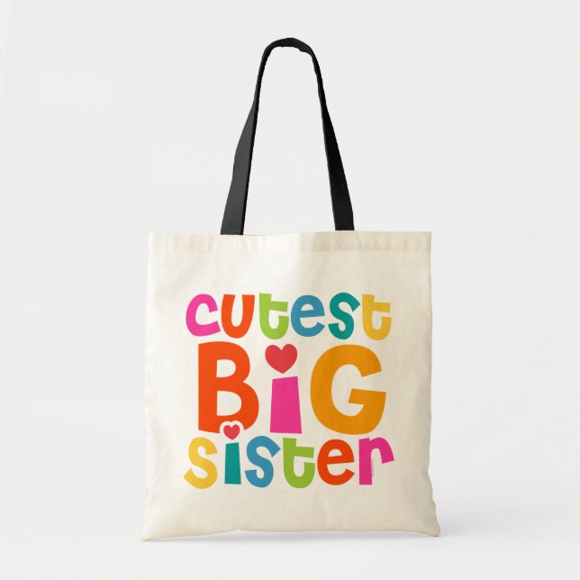 Cutest Big Sister Tote Bag (Front)