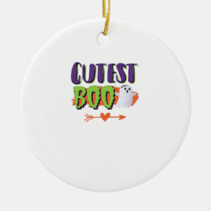 Cutest Boo Halloween Funny Casual Ceramic Ornament