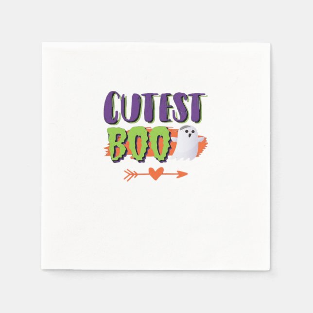 Cutest Boo Halloween Funny Casual Napkin (Front)