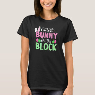 Cutest Bunny On The Block Easter Bunny Vintage Hap T-Shirt
