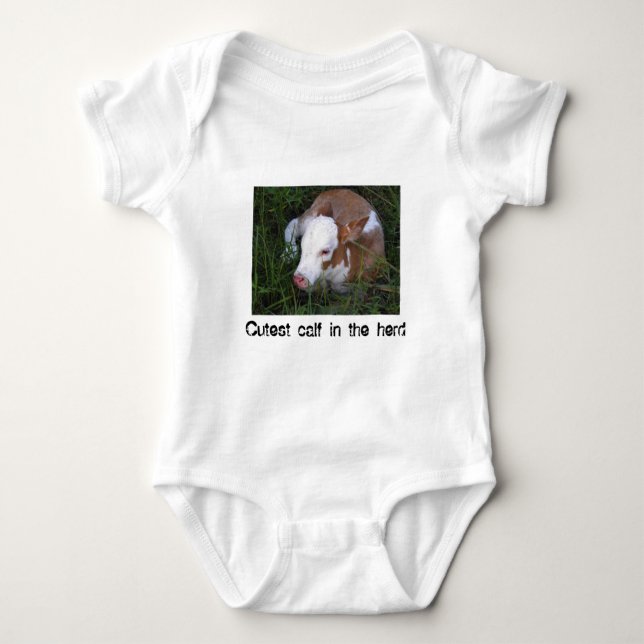 Cutest Calf in the Herd Baby Bodysuit (Front)