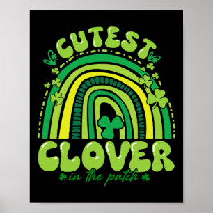 Cutest Clover In The Patch Funny Girl Kids Student Poster