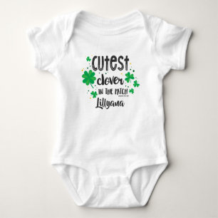 Cutest Clover in the Patch, Name ©GraphicLoveShop Baby Bodysuit