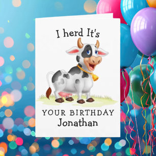 cutest cow birthday card ever