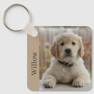 Cutest Dog Ever Minimalist Pet Name Photo Key Ring