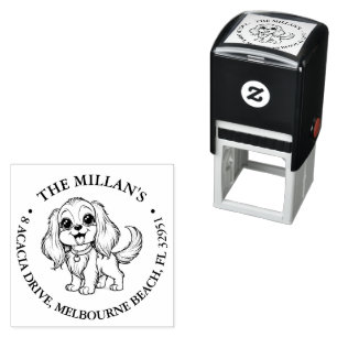 cutest dog smiling lover theme self-inking stamp