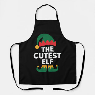 Cutest Elf Matching Family Christmas  Apron