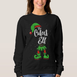 Cutest Elf Matching Family Christmas Pajama Costum Sweatshirt
