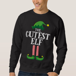 Cutest Elf Matching Family Christmas Party Elf Sweatshirt