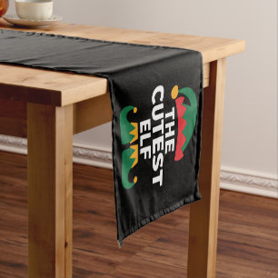 Cutest Elf Matching Family Christmas  Short Table Runner