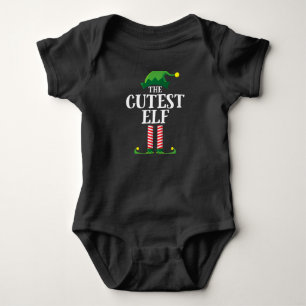 Cutest Elf Matching Family Group Christmas Party Baby Bodysuit