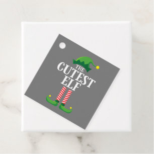 Cutest Elf Matching Family Group Christmas Party Favour Tags