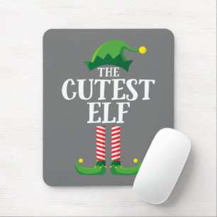 Cutest Elf Matching Family Group Christmas Party Mouse Pad