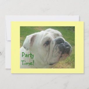 Cutest English Bulldog Party Invitations