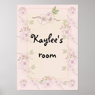 Cutest Girl's Nursery or Bedroom Floral Poster
