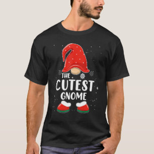 Cutest Gnome Buffalo Plaid Matching Family Christm T-Shirt