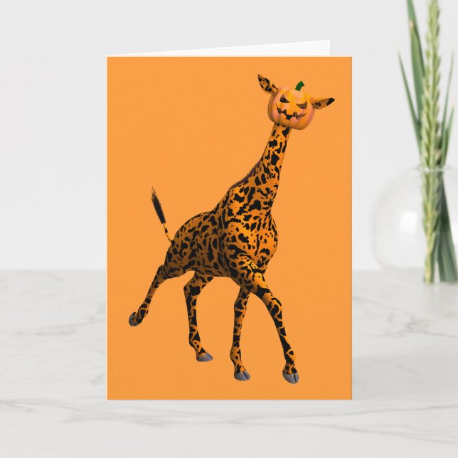 Cutest Halloween Giraffe Card (Front)