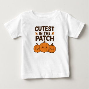 Cutest in the Patch – Pumpkin Fall Kids T-Shirt
