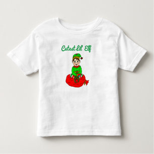 Cutest Lil Elf Christmas Toddler T-Shirt