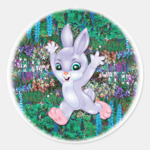 Cutest Little Bunny Classic Round Sticker