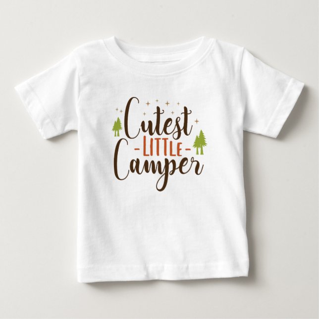 Cutest Little Camper Baby T-Shirt (Front)