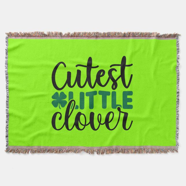 Cutest Little Clover Charm-60277 Throw Blanket (Front)