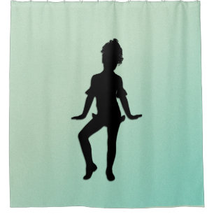Cutest Little Dancer Green Shower Curtain