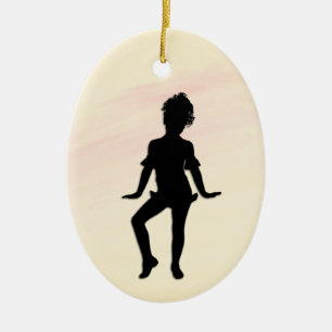 Cutest Little Dancer Mellow Yellow Ceramic Ornament
