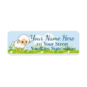 Cutest Little Lamb Return Address Label