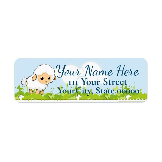 Cutest Little Lamb Return Address Label (Front)