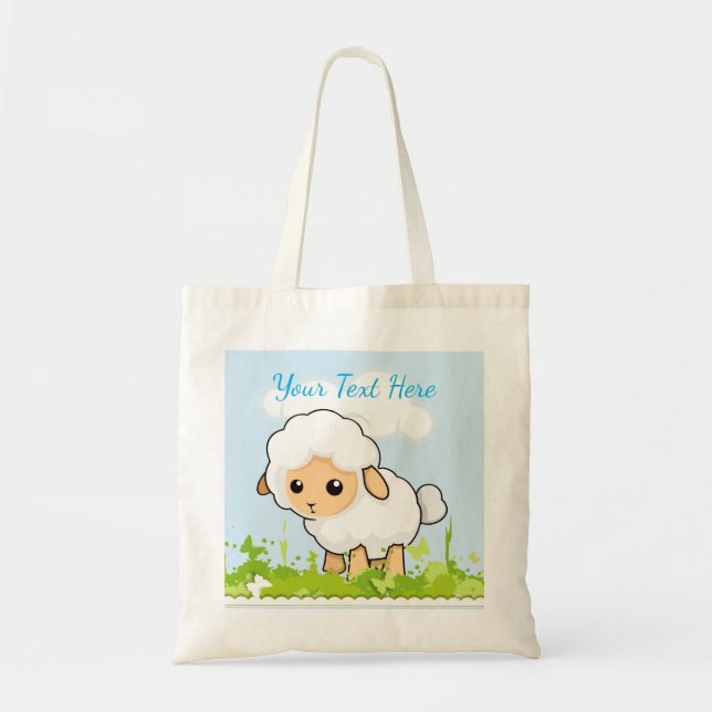 Cutest Little Lamb Tote Bag (Front)