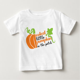Cutest Little Pumpkin in the Patch Autumn Baby T-Shirt