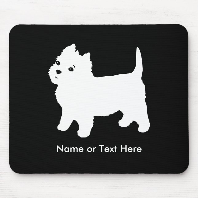 Cutest Little Westie Dog - Westhighland Terrier Mouse Pad (Front)