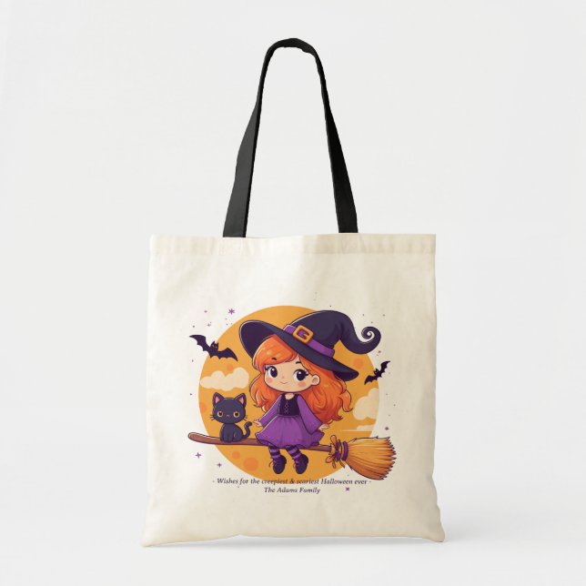 Cutest little witch tote bag (Front)