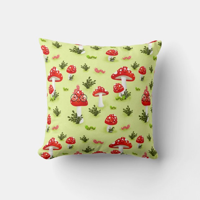 Cutest mushrooms design cushion (Front)