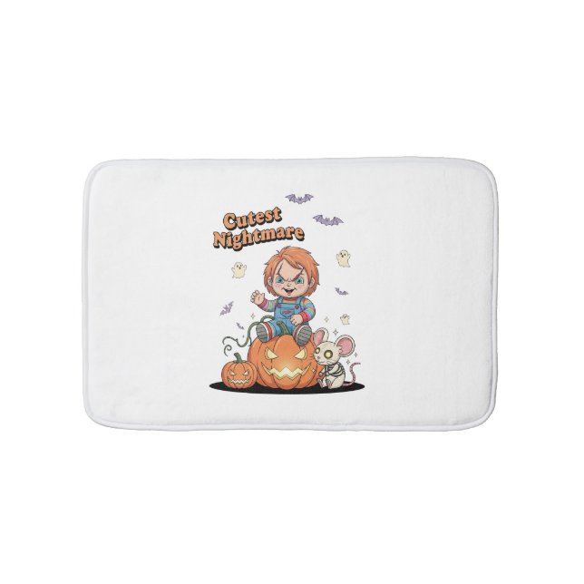 Cutest Nightmare Chucky Halloween Bath Mat (Front)