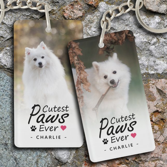 Cutest Paws Ever Pet Photo Dog Lover Keepsake Key Ring (Creator Uploaded)