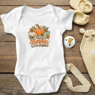 Cutest Pumpkin Fall Autumn Baby Shower Gift Bodysuit
