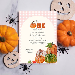 Cutest Pumpkin in the Patch 1st Birthday  Invitation