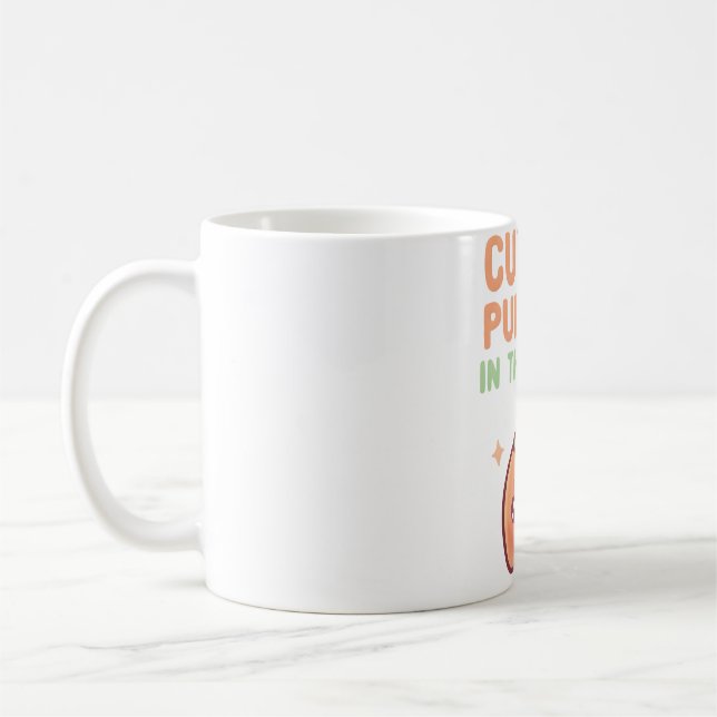 Cutest Pumpkin In The Patch Autumn Doodle Coffee Mug (Left)
