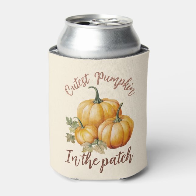 Cutest Pumpkin in the Patch Can Cooler (Can Front)