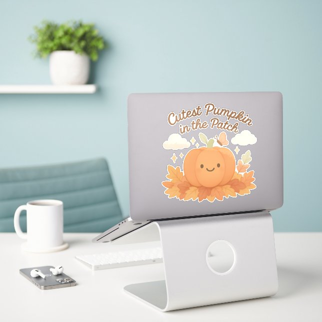 Cutest Pumpkin In The Patch Cute Fall Halloween (Laptop On Desk)