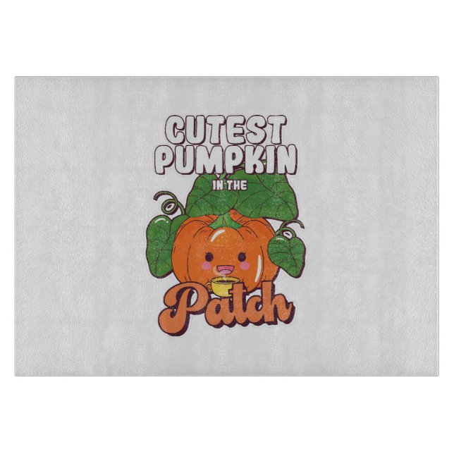 cutest pumpkin in the patch cutting board (Front)