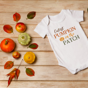 Cutest Pumpkin In The Patch Fall Baby Bodysuit
