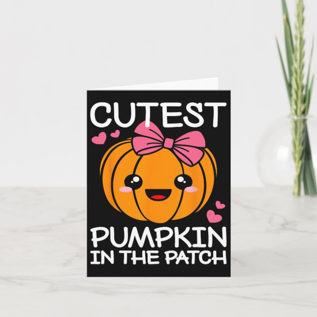 Cutest Pumpkin In The Patch Fun Halloween Thanksgi Card (Front)